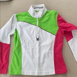 Spyder brand Girl’s ski or snowboard 1/4 zip.